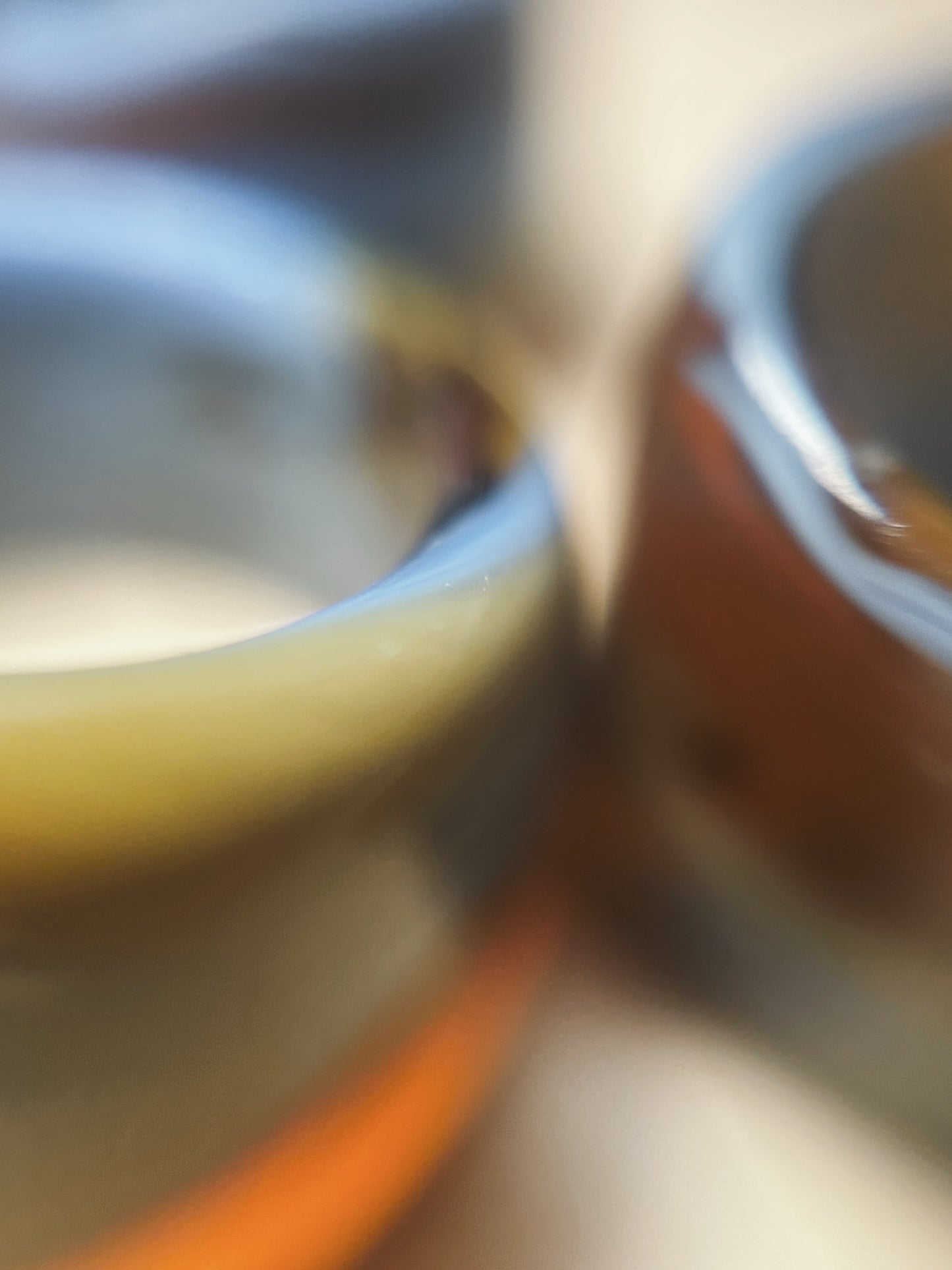 Blue&brown "Võsu" glass ring