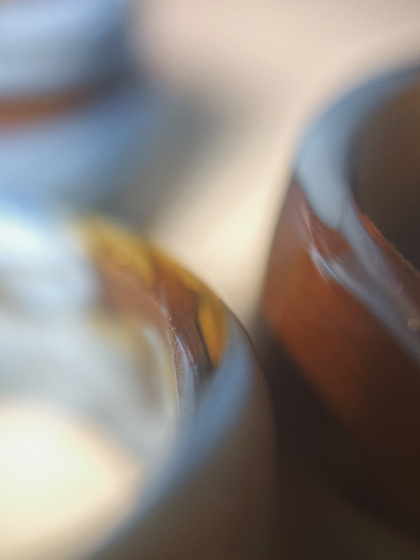 Blue&brown "Võsu" glass ring
