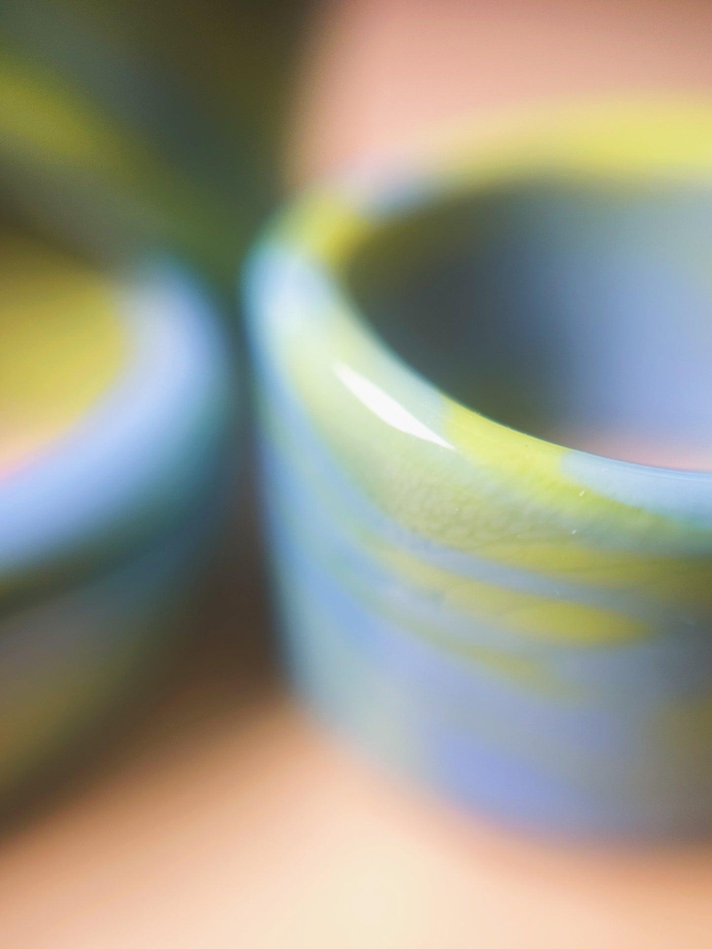 Green&blue "Võsu" glass ring