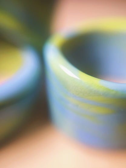 Green&blue "Võsu" glass ring