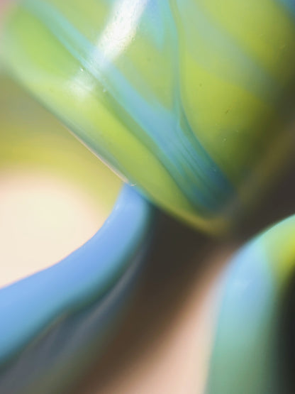 Green&blue "Võsu" glass ring
