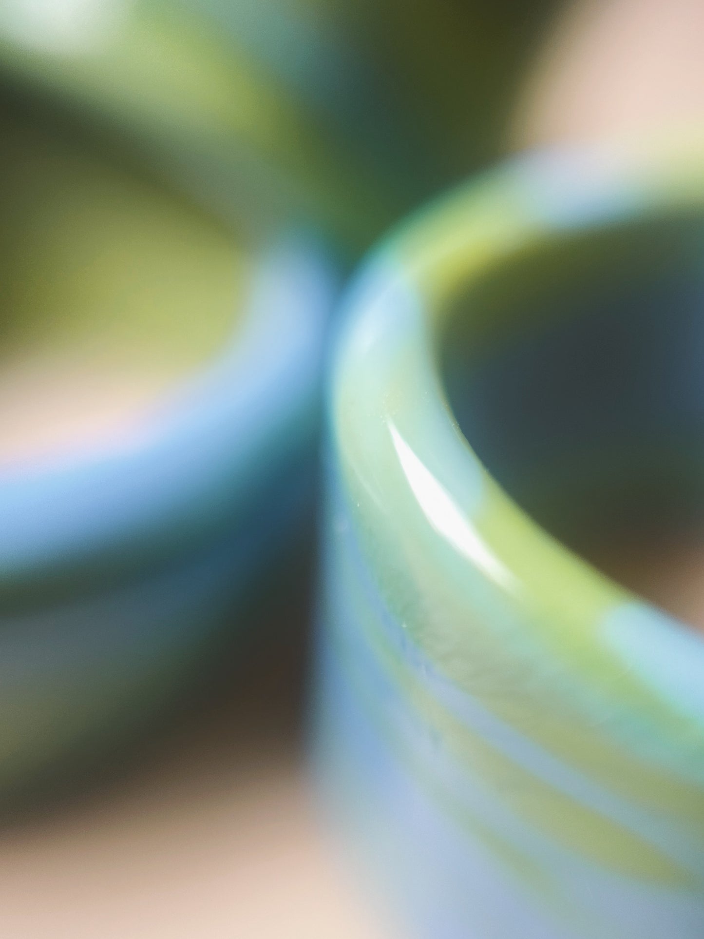 Green&blue "Võsu" glass ring